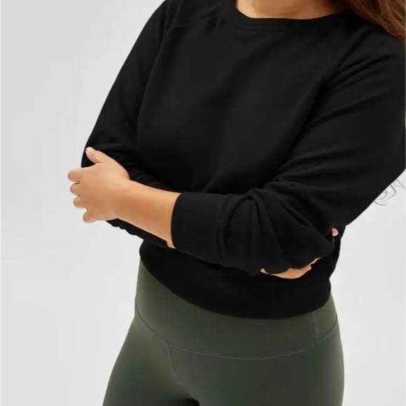 Everlane Black Crew Neck Long Sleeve Sweatshirt Women XXS - Picture 5 of 5